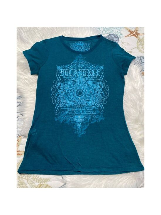 Express Tops - Express teal burn out t- shirt size m